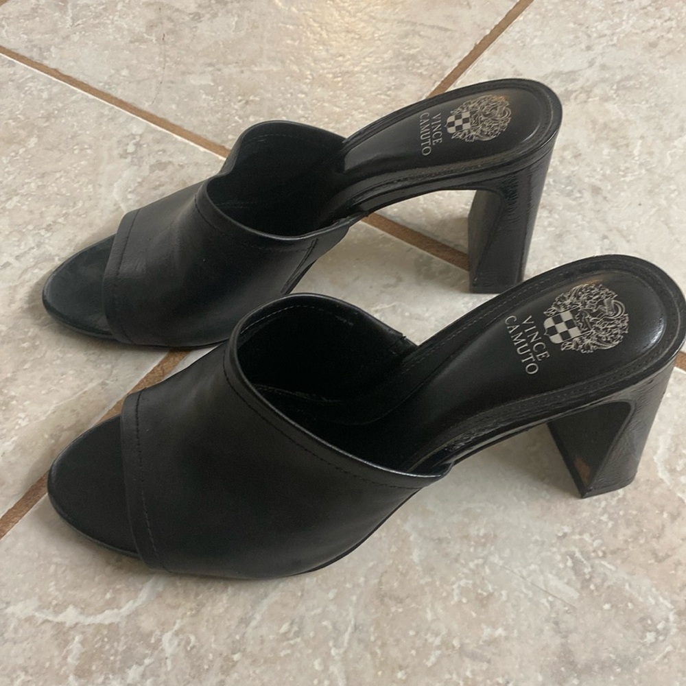 Vince Camuto Black Women's Mules Heels Size 8.5